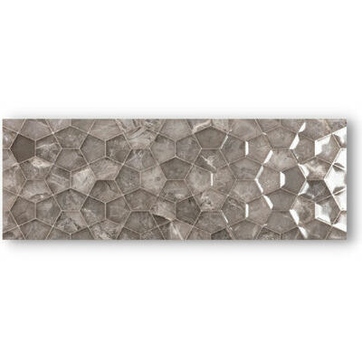 Ariana graphite decor glossy 25x70x0.9,SIENAS FLĪZES