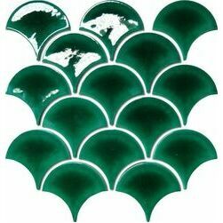 Fanshaped green 25.9x27.3,MOZAĪKFLĪZES