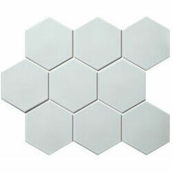 Hexagon white matt 9.5x11 cm,MOZAĪKFLĪZES