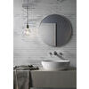 Ombra 1310 IA12 white decor 30x90,SIENAS FLĪZES